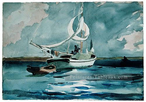 Sloop Nassau réalisme marine peintre Winslow Homer Peintures à l'huile